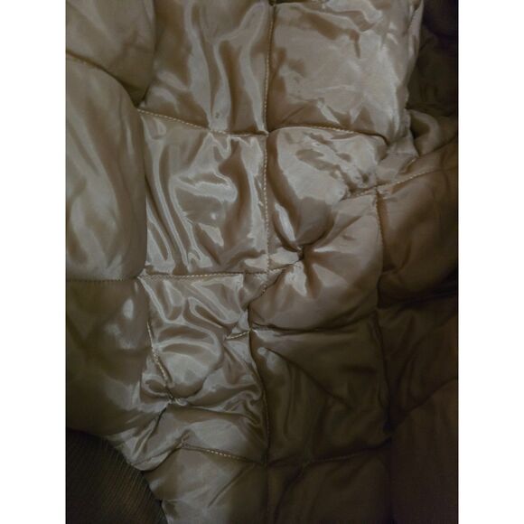 Southpole Thick Coat Adj Hood Lined Elbows Pockets SZ S Khaki Brown Zip & Button - Picture 4 of 14